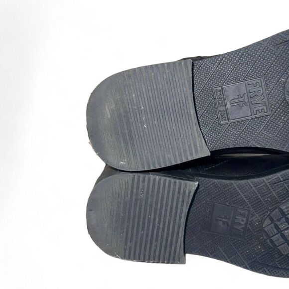 Frye Engineer Pull-on Mid-Calf Leather Boots Black 3497501 Youth 4 Women's 6 - Picture 9 of 11